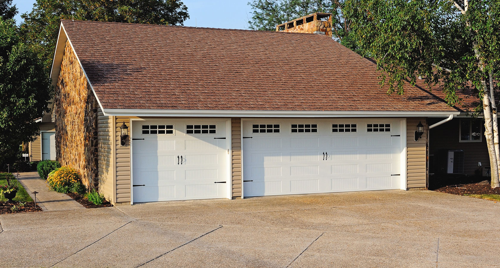 Stamped Carriage House Garage Door